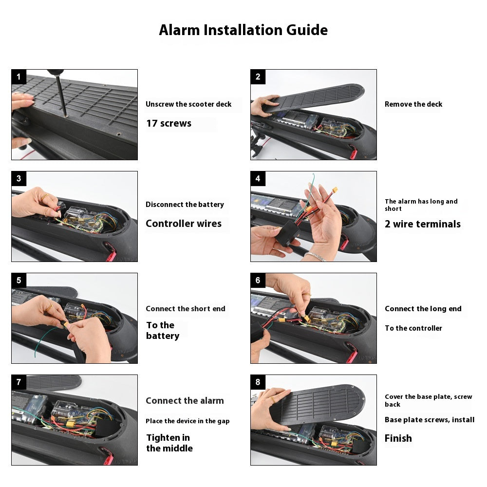 Accessoires de scooter électrique Alarme antidérapante