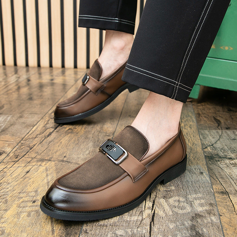 Chaussures en cuir pour hommes Plus-Taille