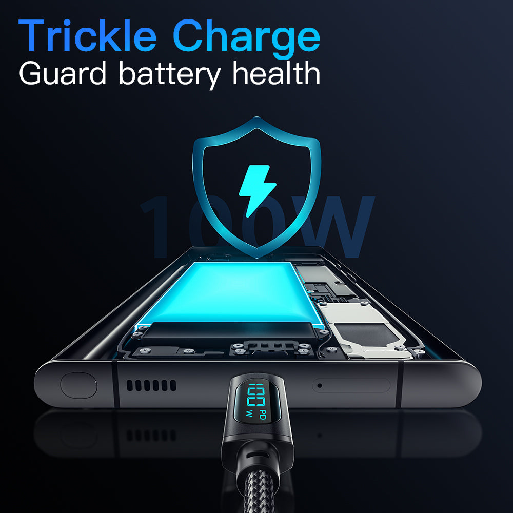 Câble de données d'affichage numérique de charge rapide PD100W alliage d'aluminium