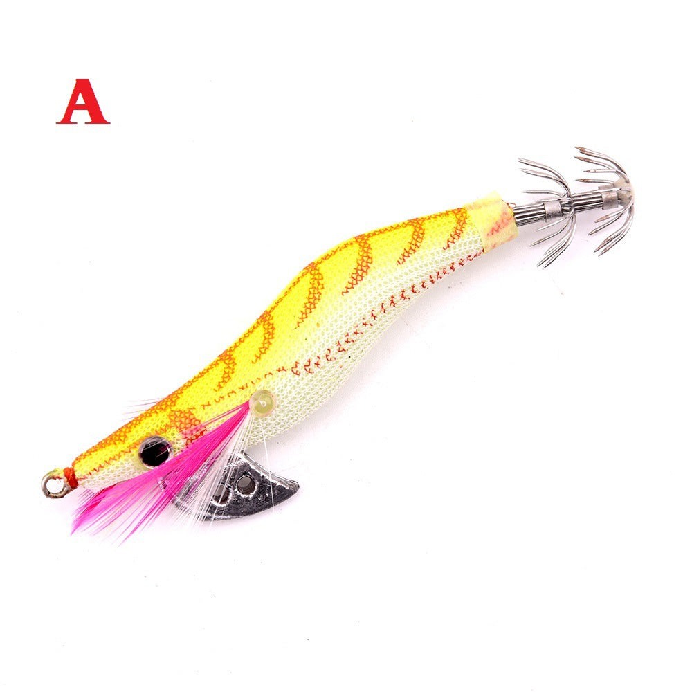 Lure d'aiguille de calmar de crevette à bout plat
