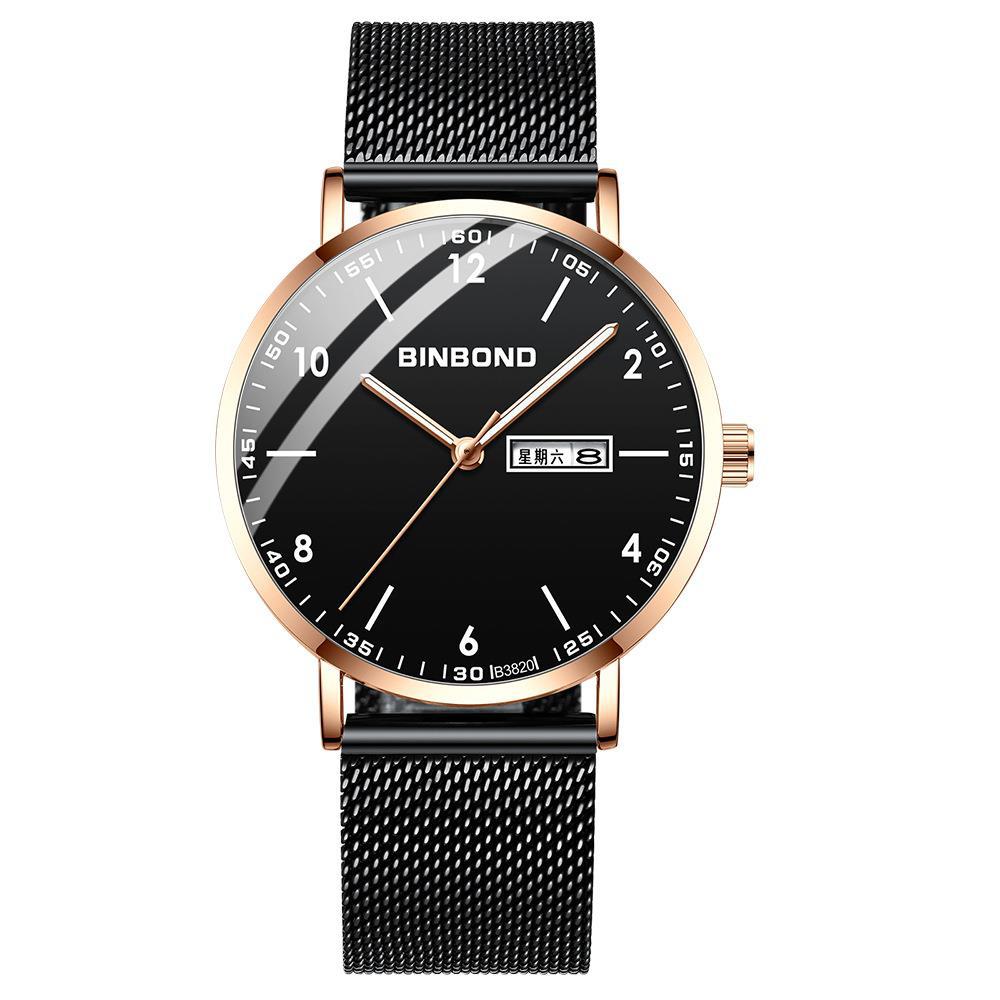 Ultra-mince Trendy Quartz Imperméable Starry Sky Montre électronique mécanique pour adolescents