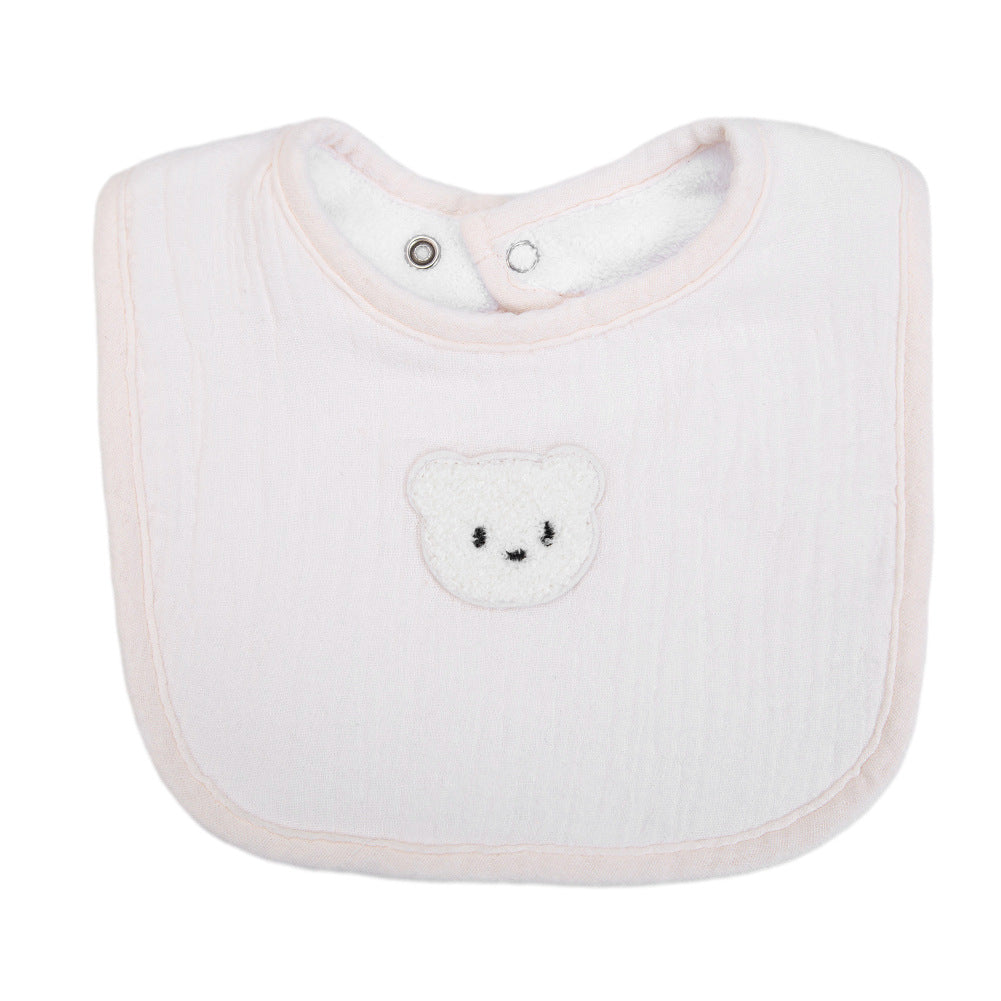 Dessin animé animal imprimé Bébé coton Bib