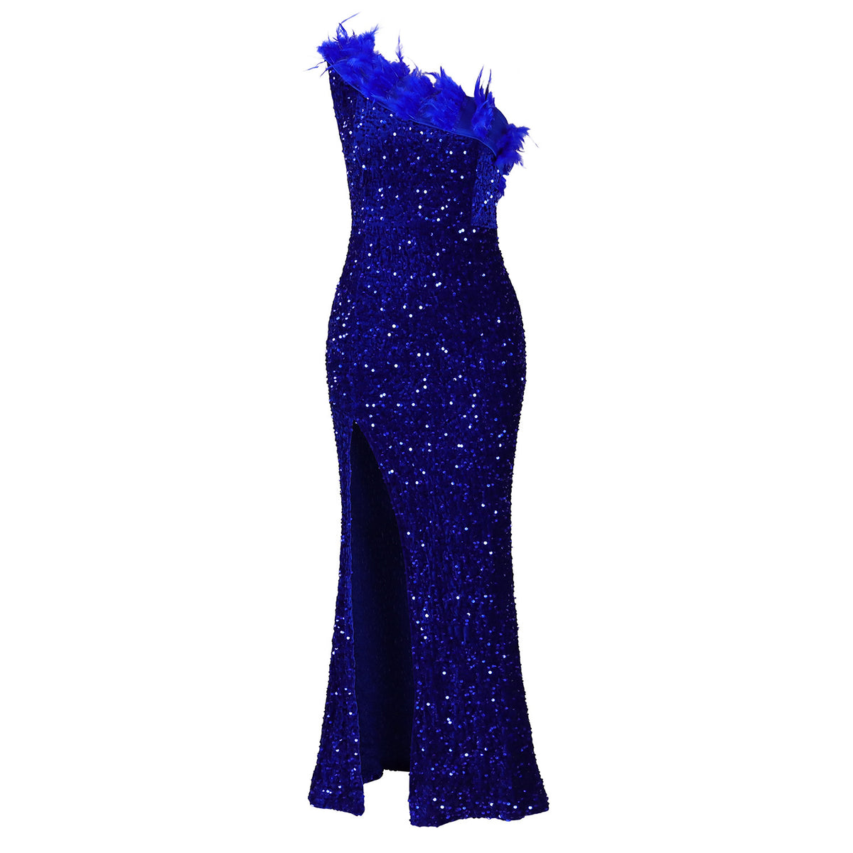 Femme d'été Sexy Sequin Split Robe Maxi