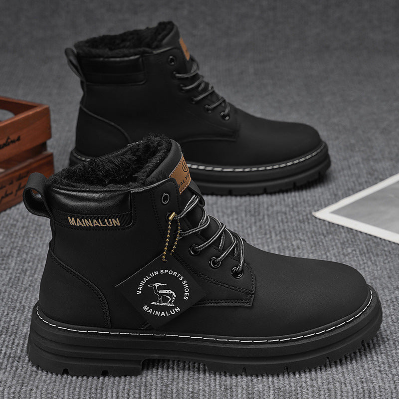 Bottes de neige pour hommes avec doublure en polaire