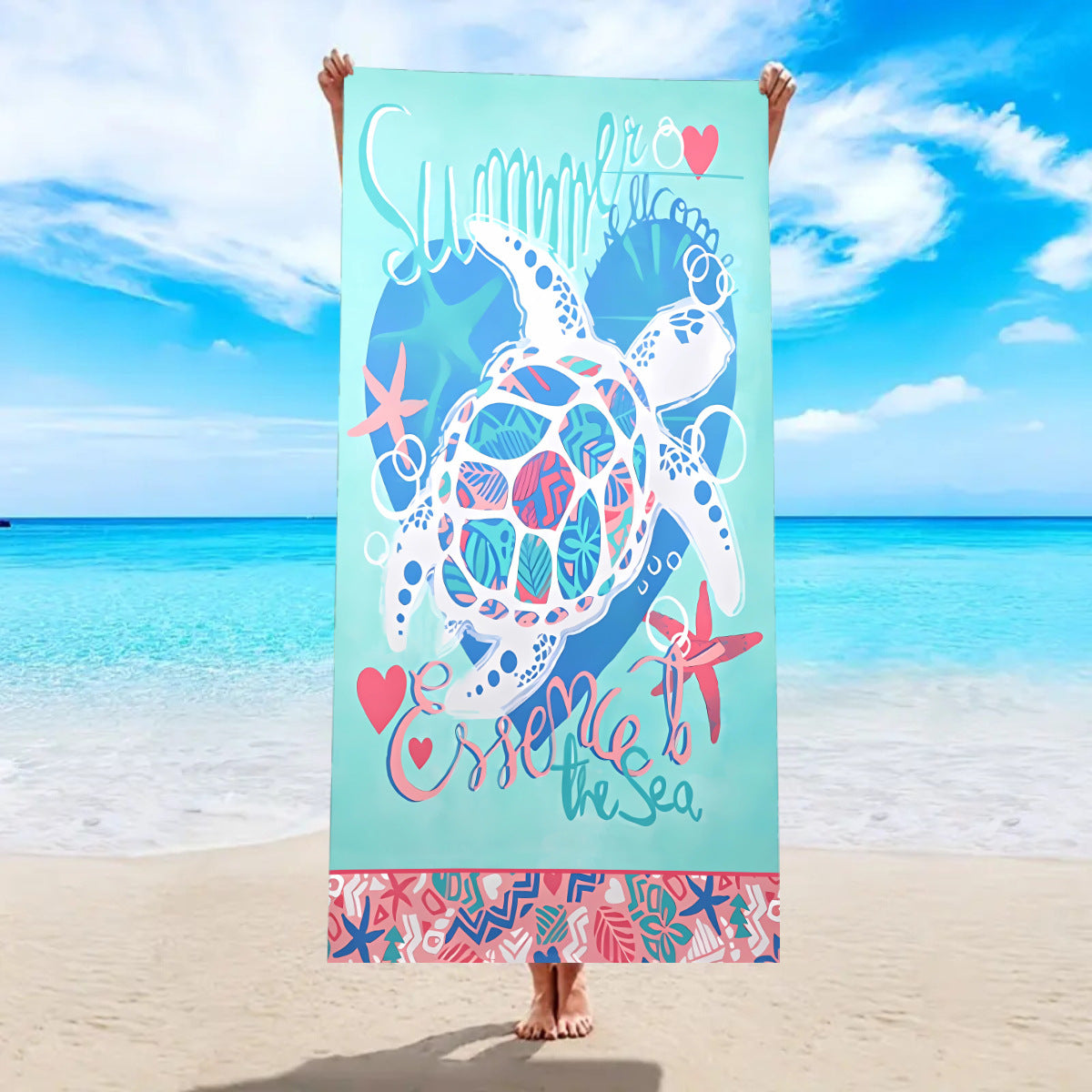 Serviette de bain de plage Microfibre à séchage rapide Velvet double face