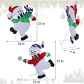 Set de 2 Décorations de Noël pour Snowmen Lighted