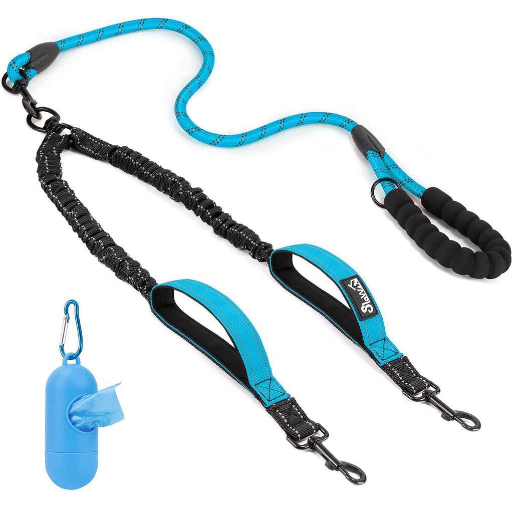 Amazon Double chien laisse anti-évasion Coussin confortable 360 roulement lourd-reflex