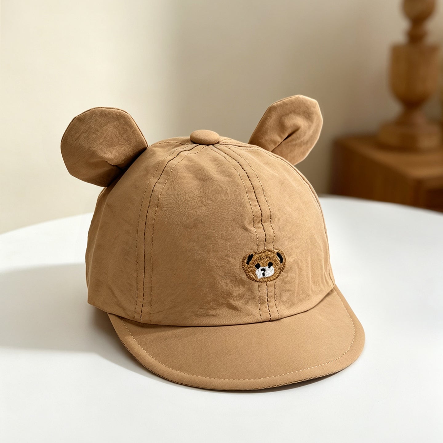 Mignon brodé Petit ours Oreilles tridimensionnelles Cap de baseball bébé