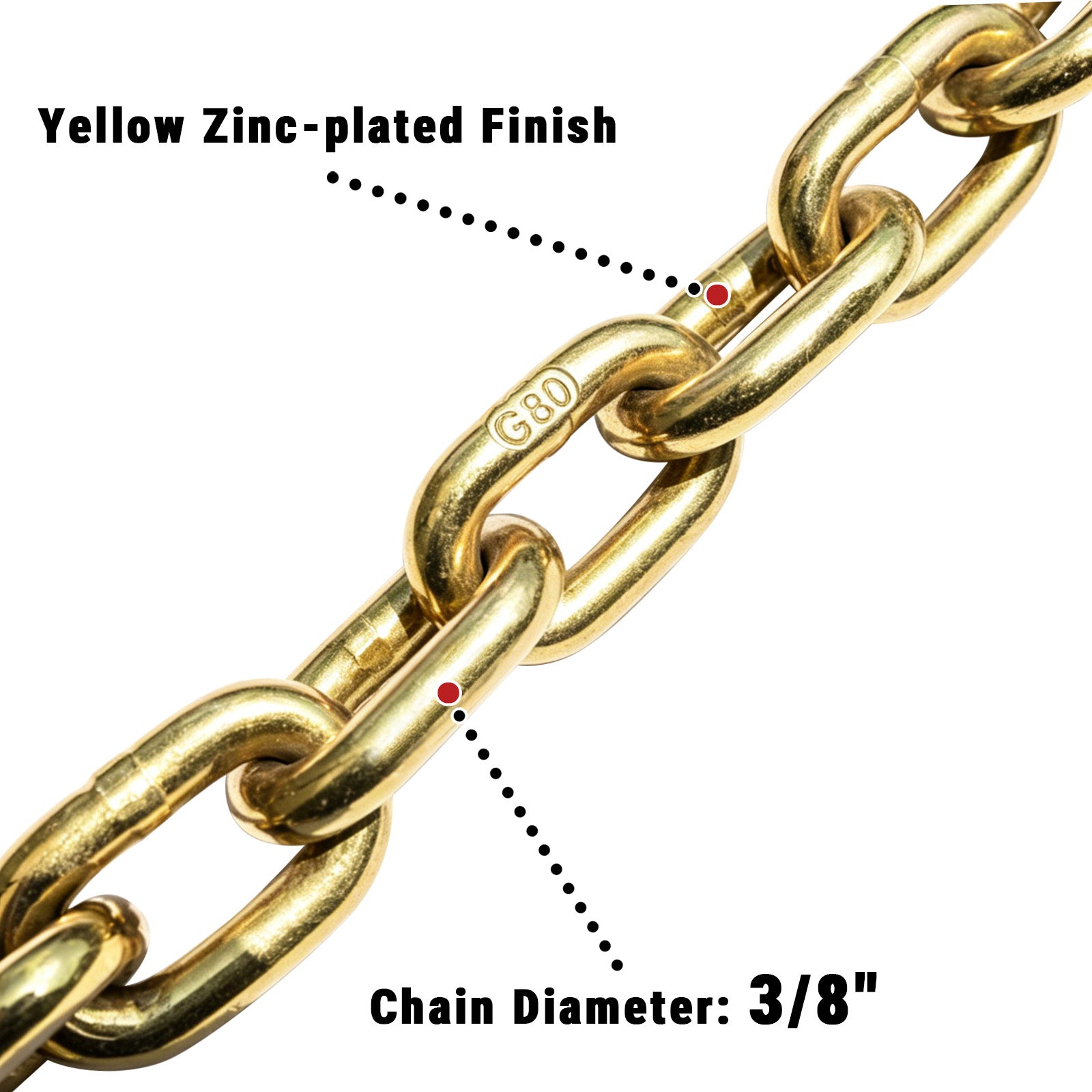 Raccords de tension avec chaîne