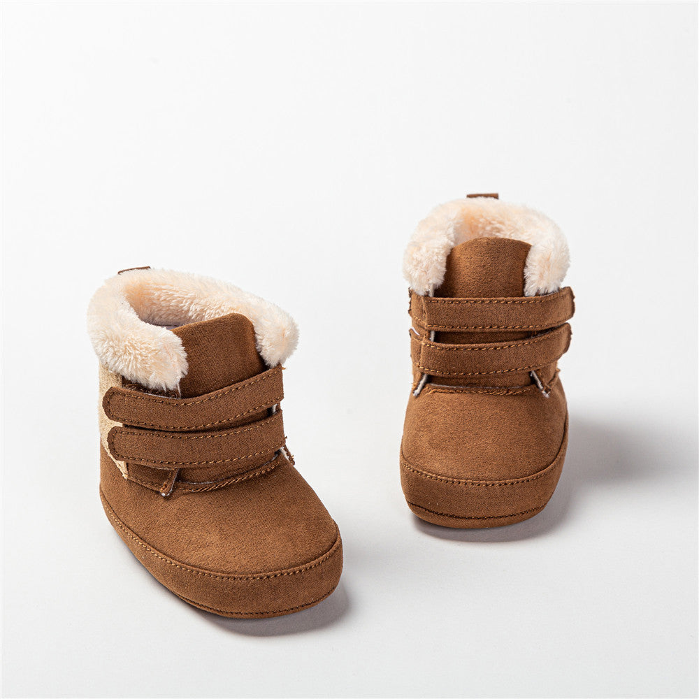 Chaussures de coton en peluche pour bébé chaud