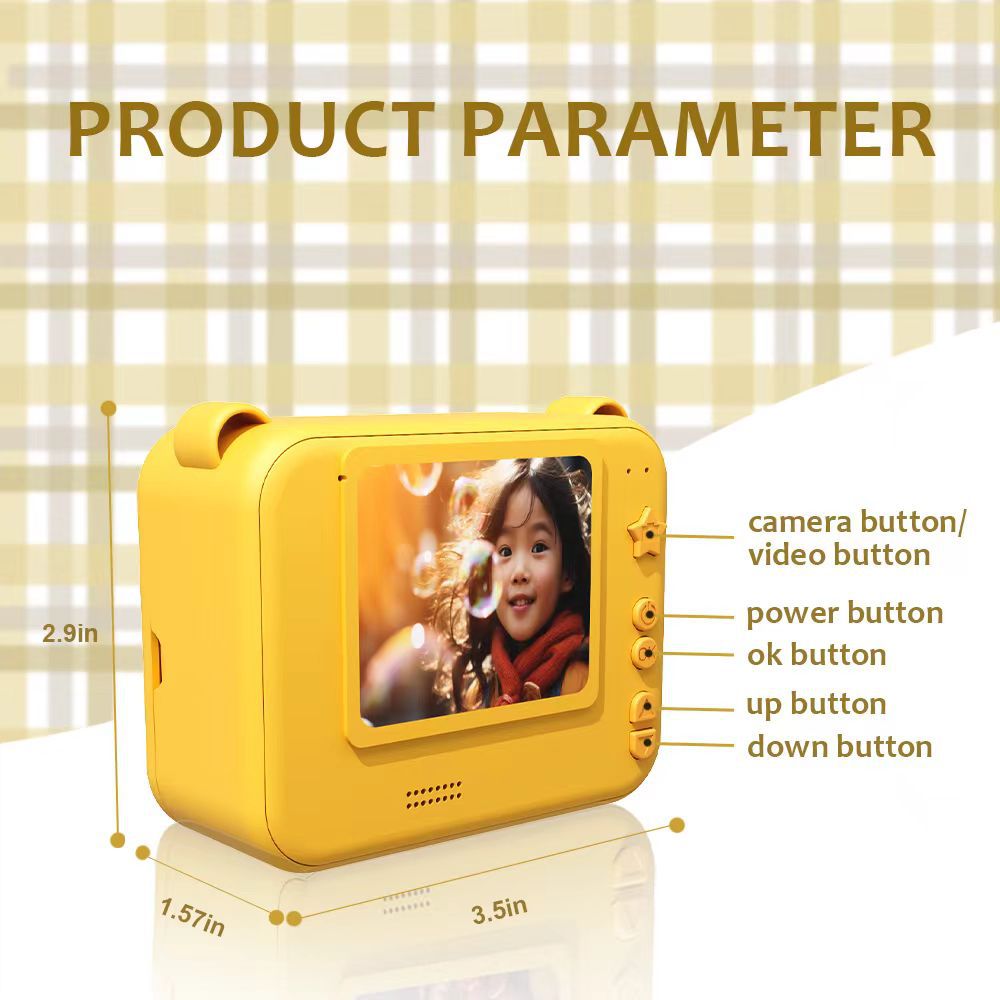 Caméra d'arrivée pour enfants Petit SLR Polaroid Camera DIY Thermique