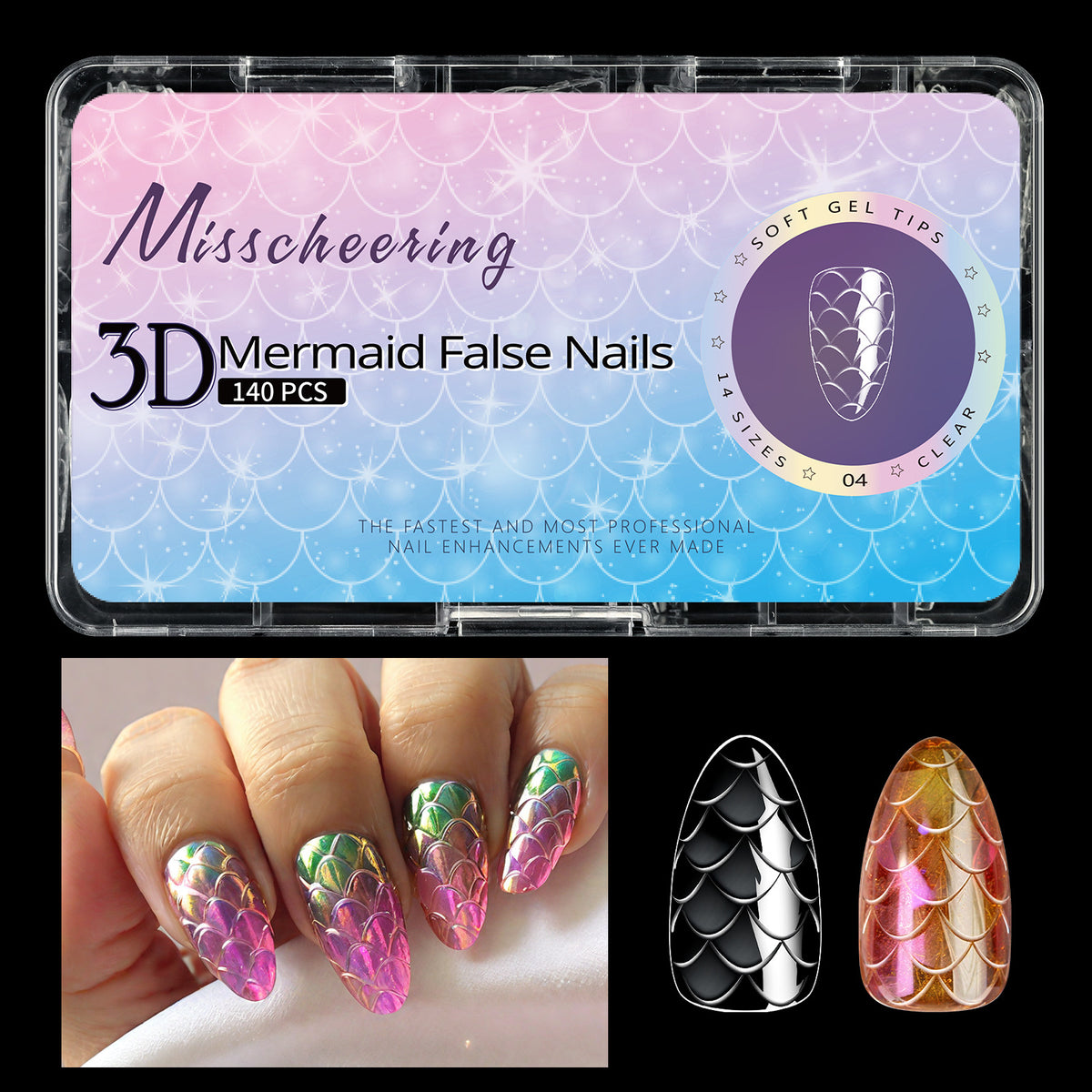 Épaisseur 3D Long Conseil de façonnage des ongles