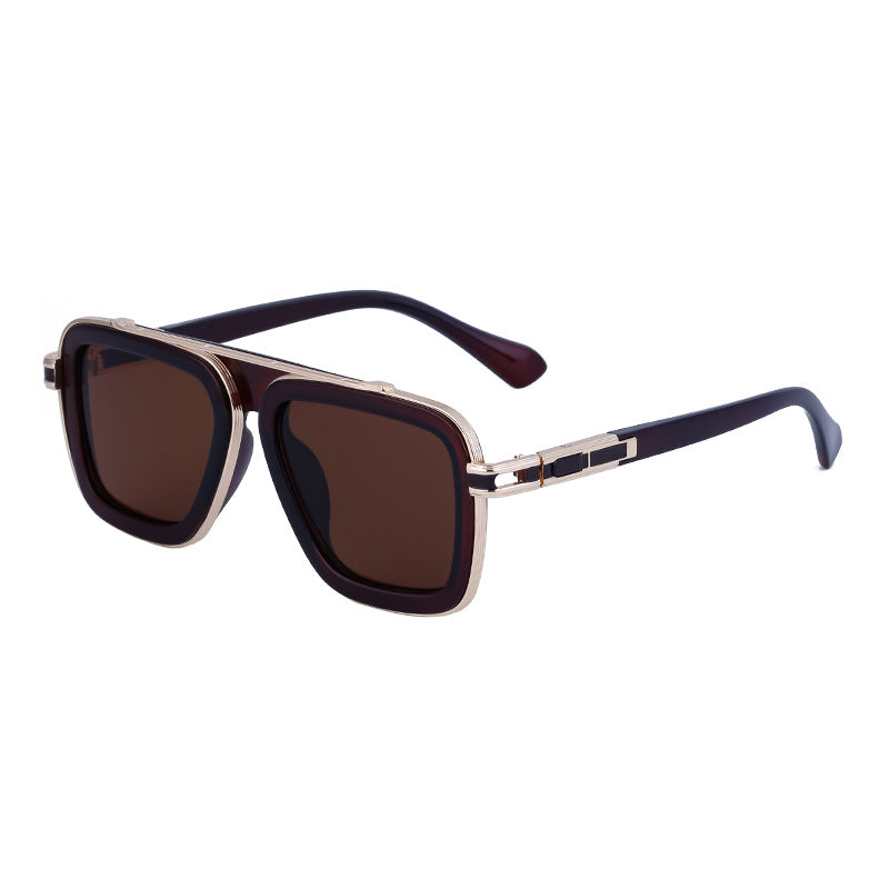 Lunettes de soleil retro carrées européennes et américaines pour hommes et femmes