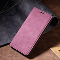 Coque de protection pour téléphone portable en cuir de portefeuille
