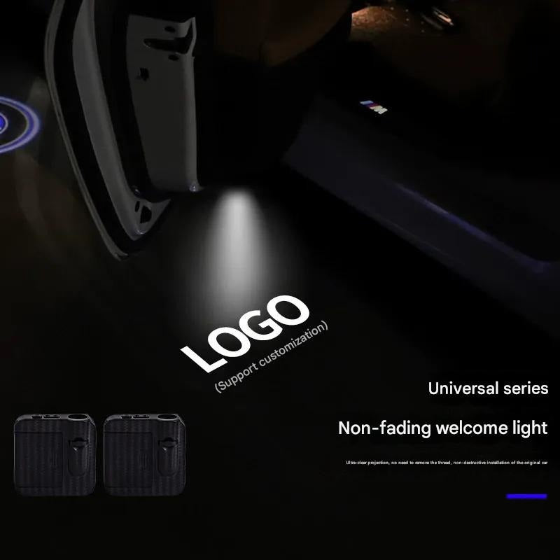 Voiture Bienvenue Lumière sans fil carbone motif fibre de porte infrarouge Projection lumière Ambi