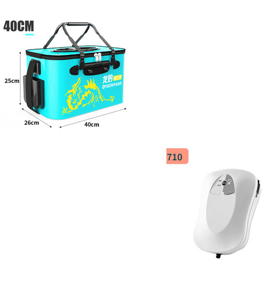 Bucket de pêche de poisson Bucket Eva épaissé Multifonctionnel Live Fish Box pliant Bucket Fish