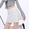 High-waisted skirt trousers with side fastening