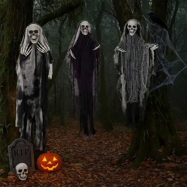 3 Pack suspendu Halloween Skeleton Ghosts Décorations