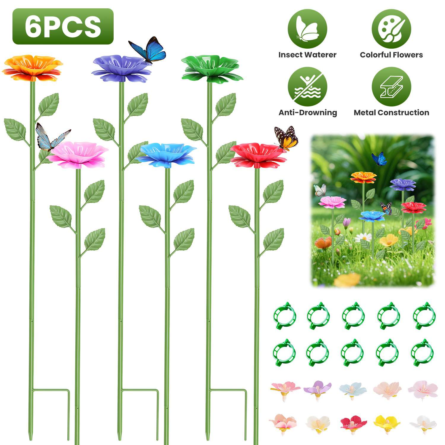 Stakes d'eau pour pollinisateurs extérieurs