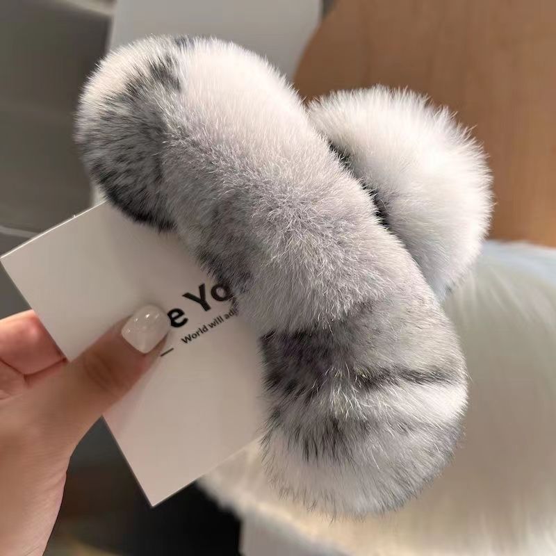 Véritable Rex lapin cheveux mignon en peluche coiffure griffe cheveux