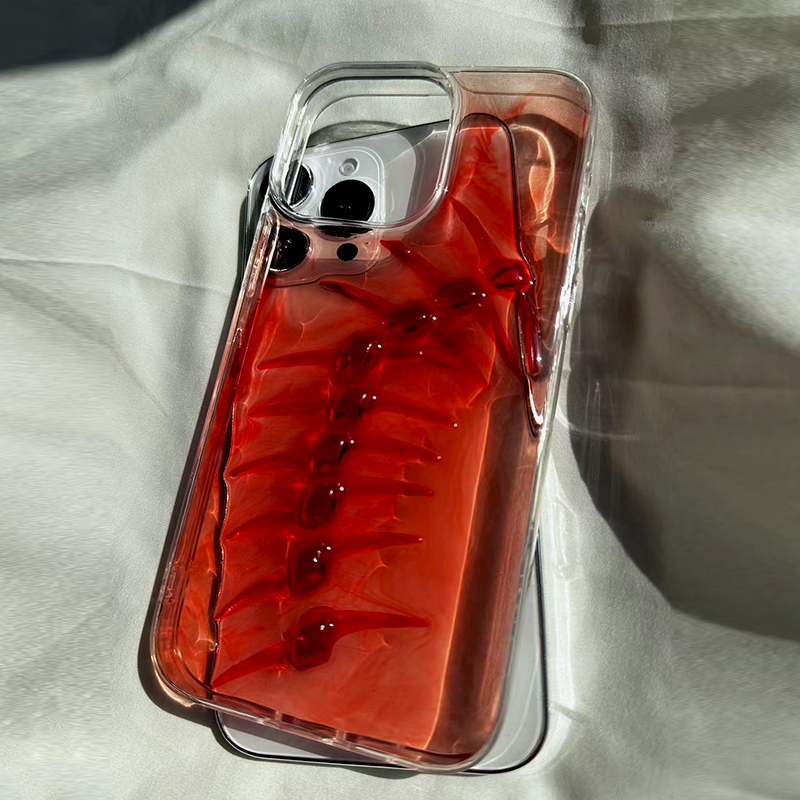 Créative et polyvalent Red Dye Drop Dossier téléphonique adhésif
