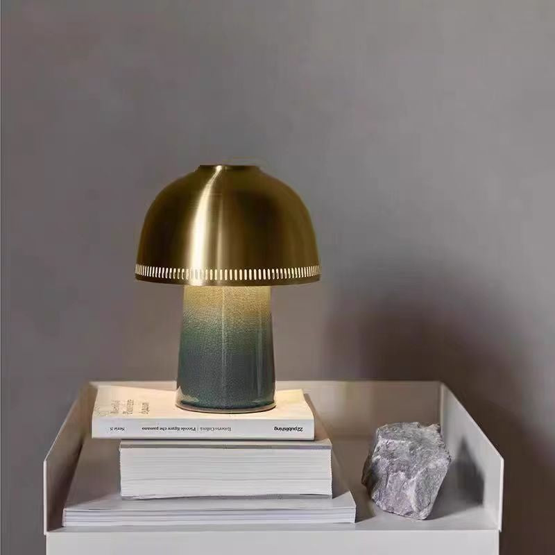 Chambre à coucher Céramique Champignon Style Mid Century Décor Portable Lampe de table rechargeable