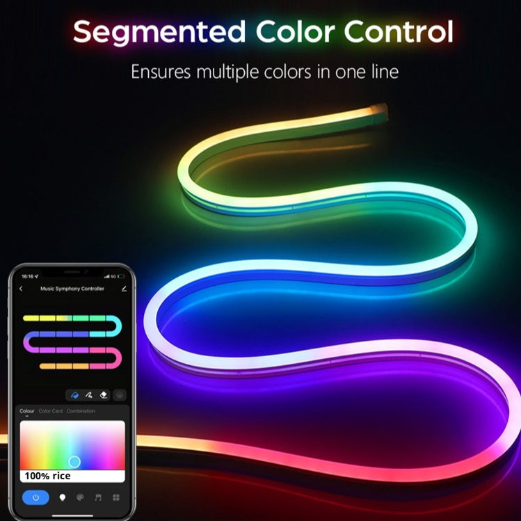 12V LED bande de lumière flexible néon avec pleine couleur lumière de flux