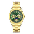 Lunar Phase Business Steel-Strap Waterproof Quartz Montre homme