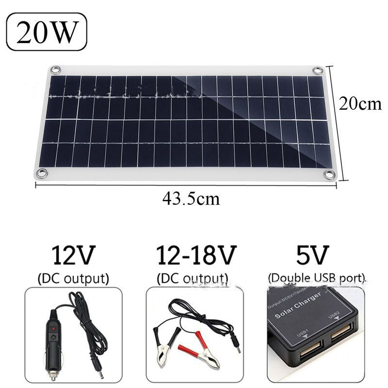 Chargeur extérieur Polysilicon Batterie Double USB Interface Panneau solaire