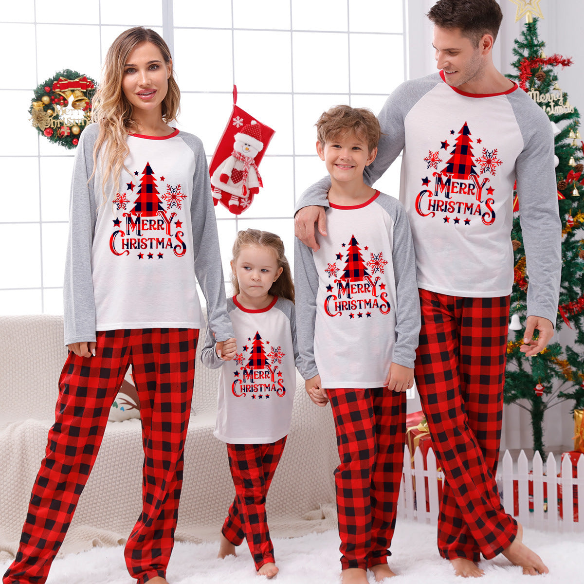 European and American Parent-child Homewear Vêtements de Noël Homewear Parent-child