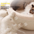 Cat scratching post with integrated sisal rope and cat bed