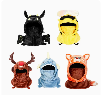 Ensemble de casques de snowboard Ski Masque de dessin animé Décoration de casque