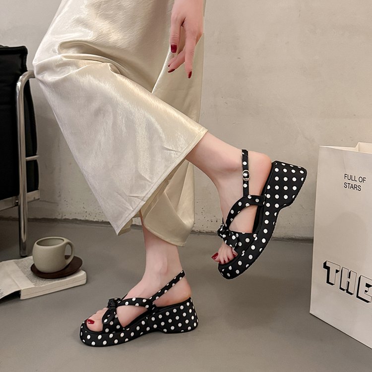 Été Hot-seller Fairy Style Wedge Platform Sangle unique Sandales pour femmes