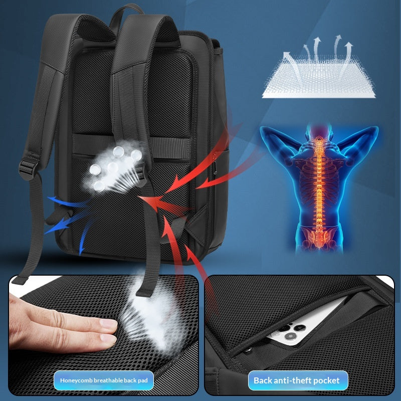 Sac à dos pour ordinateur portable pour hommes Sac d'école pour étudiants de grande capacité