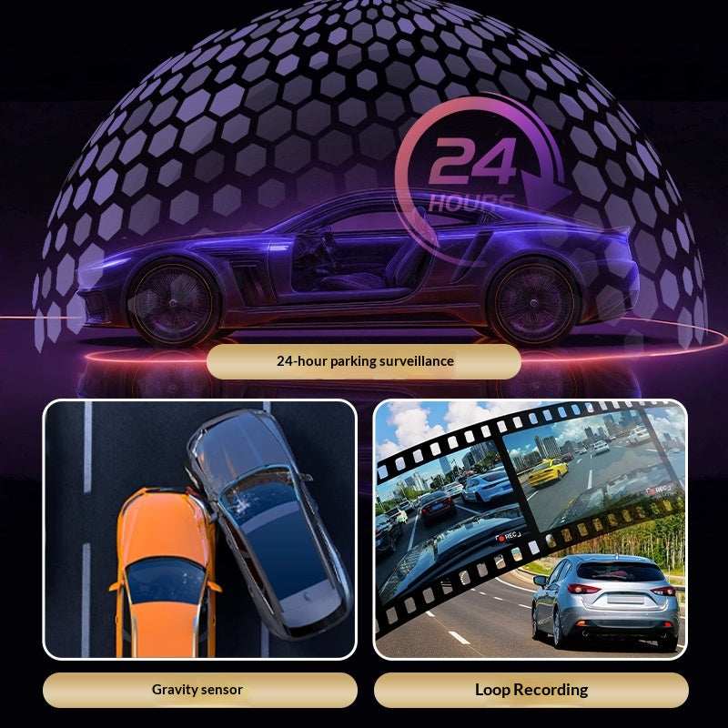 Haute définition vision nocturne double caméra Dash Cam avec enregistrement avant et arrière