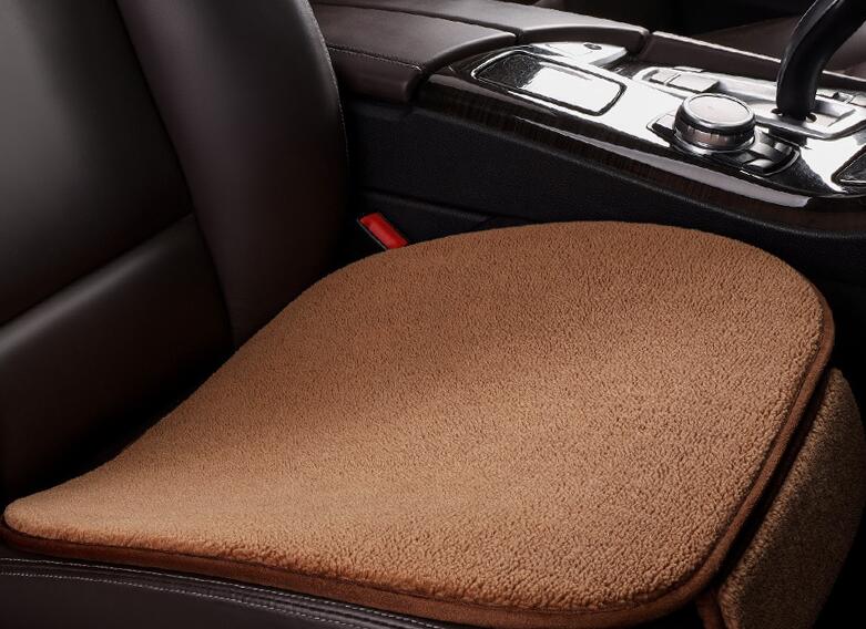 Siège de voiture Coussin en peluche en peluche Coussin de siège d'hiver sans dossier