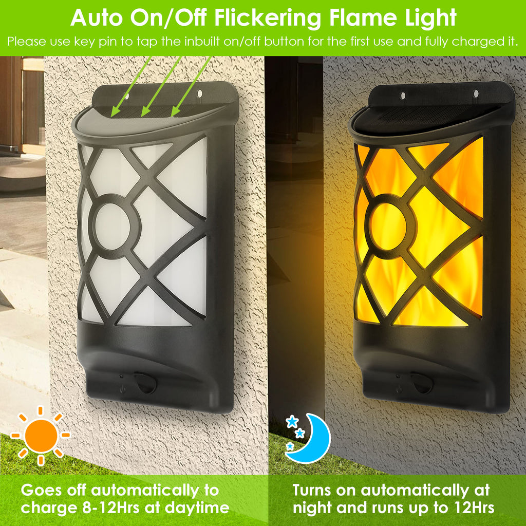 Interdit de vendre sur Walmart 1Pc Flame lumières solaires extérieur 96 LEDs étanches
