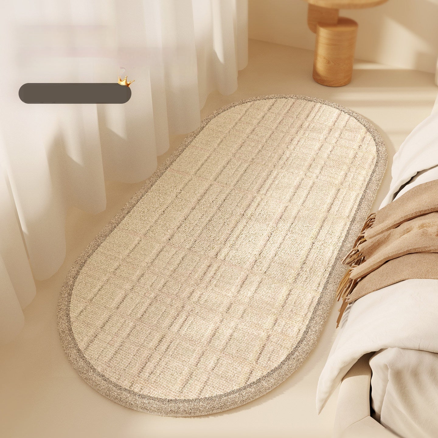 Tapis de chambre à coucher de style crème légère