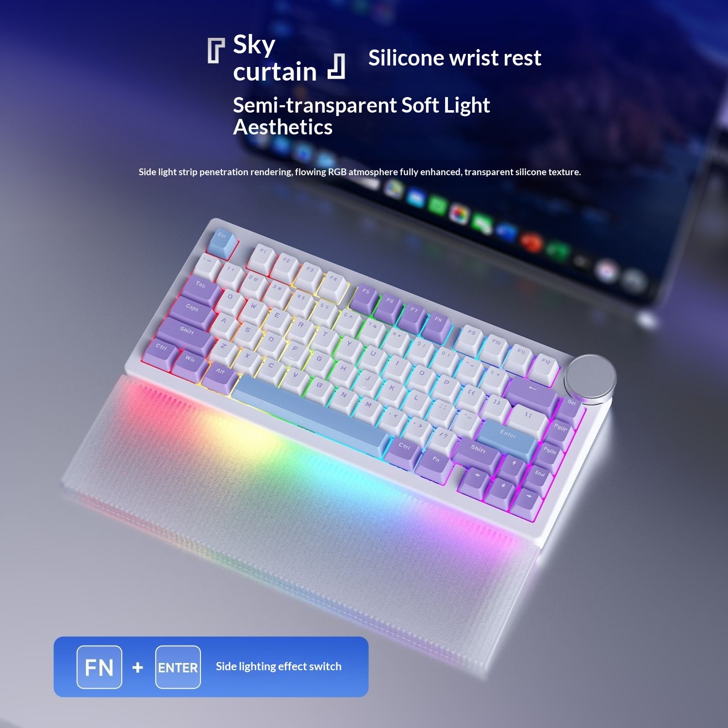 Clavier de jeu à faible latence pour les voyages à clé réglable