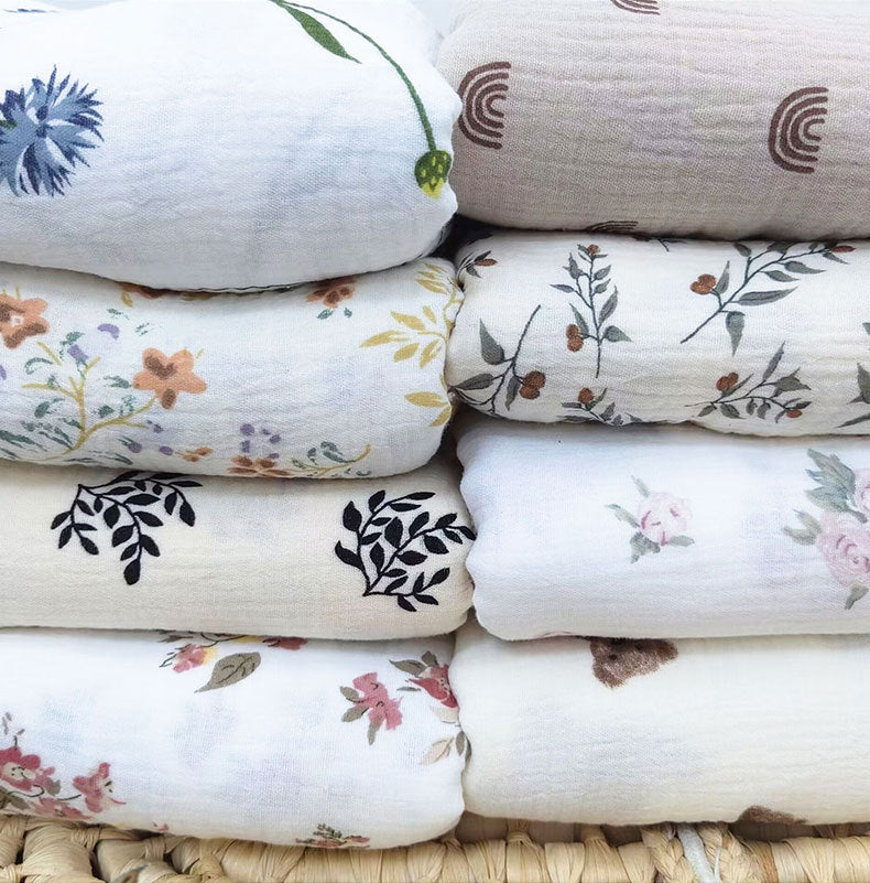 Crêpe de coton imprimé Couverture en tassel