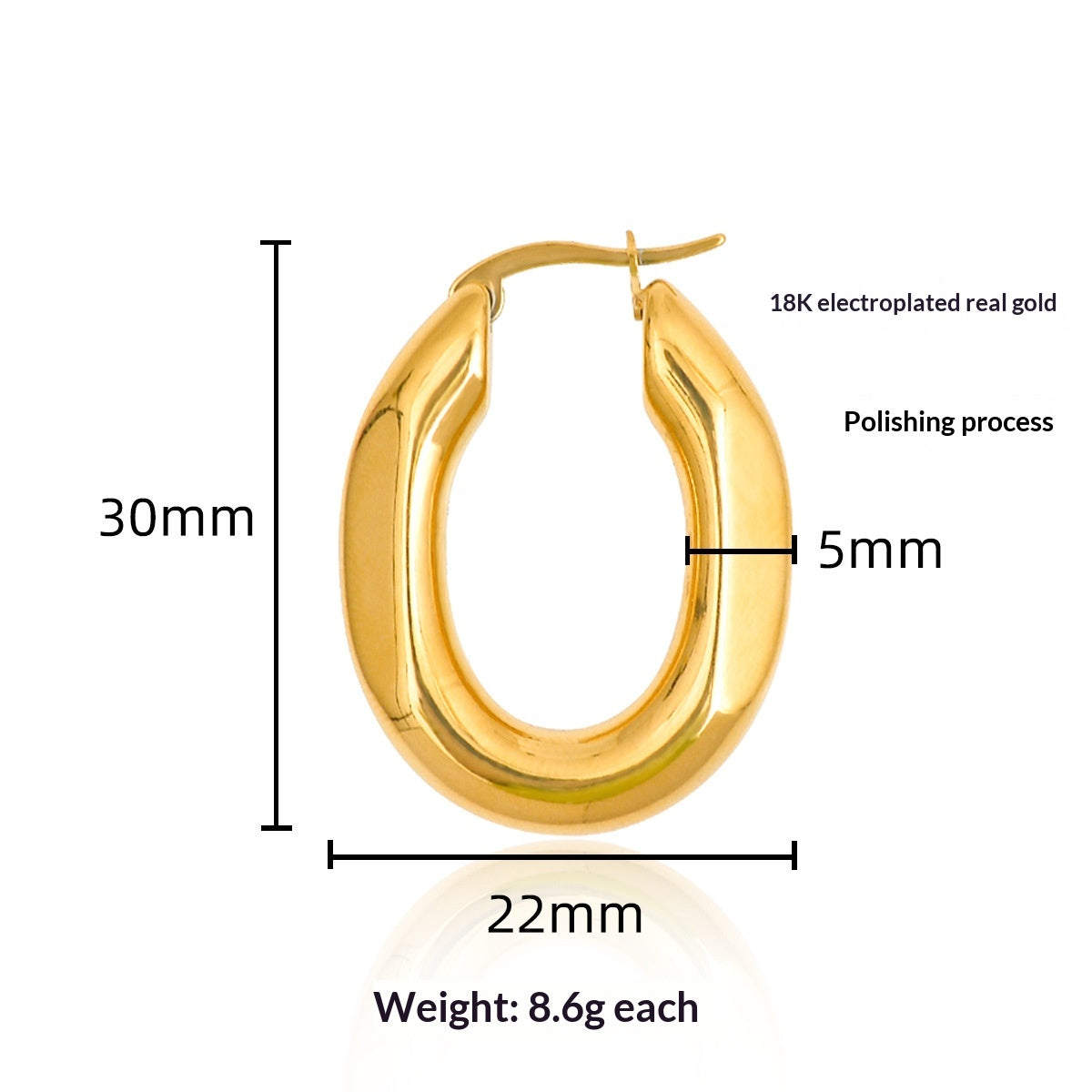 Boucles d'oreilles Zircon en acier de titane pour femmes