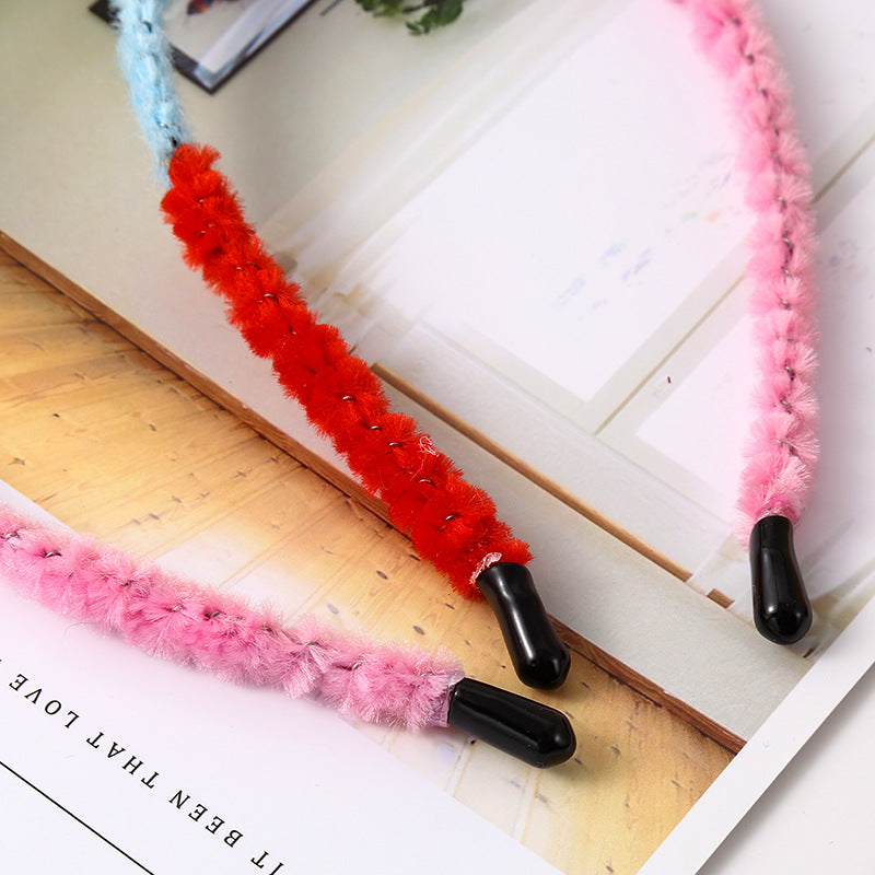 Bande de cheveux en fil de fer twisty floral pour les femmes