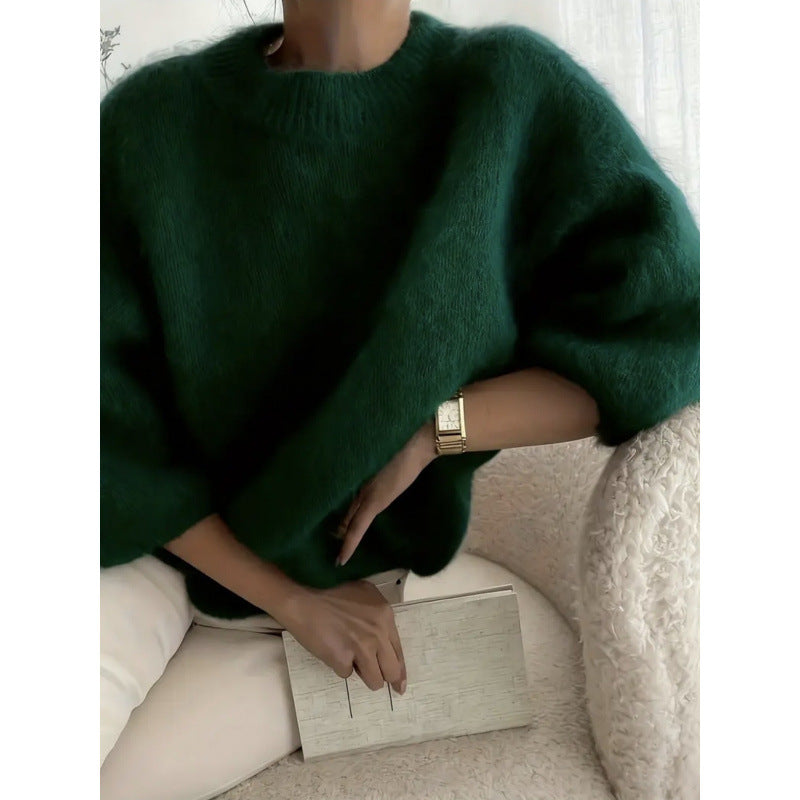 Style européen et américain Cross Border Printemps été Versatile Lazy Style Solid Color Lo