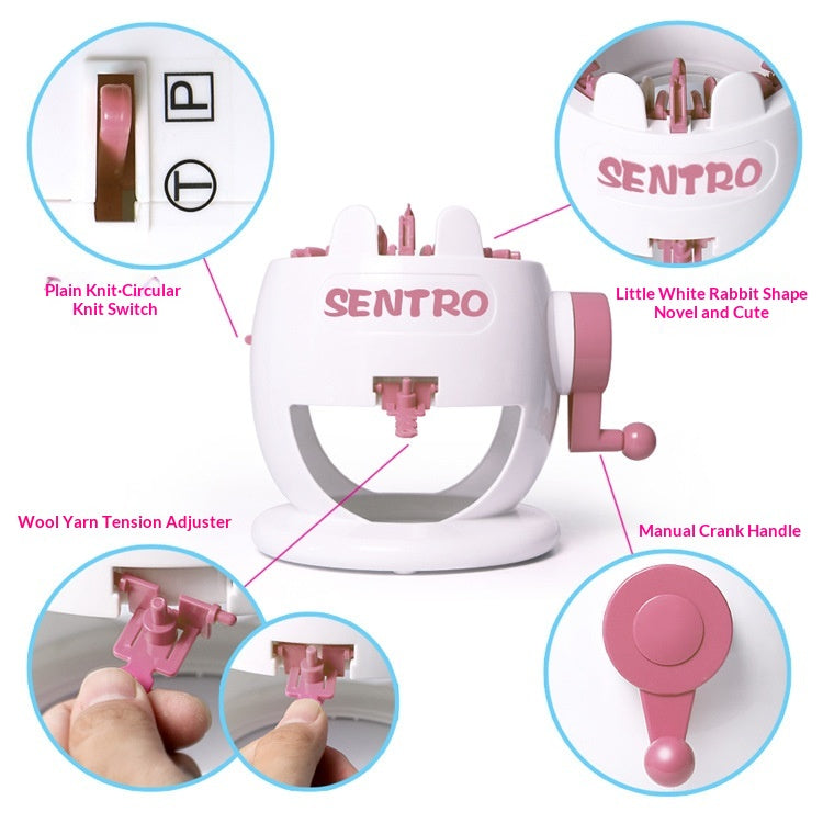 Kit de bricolage pour enfants outil de tricotage à la main pour chapeaux écharpes et chaussettes