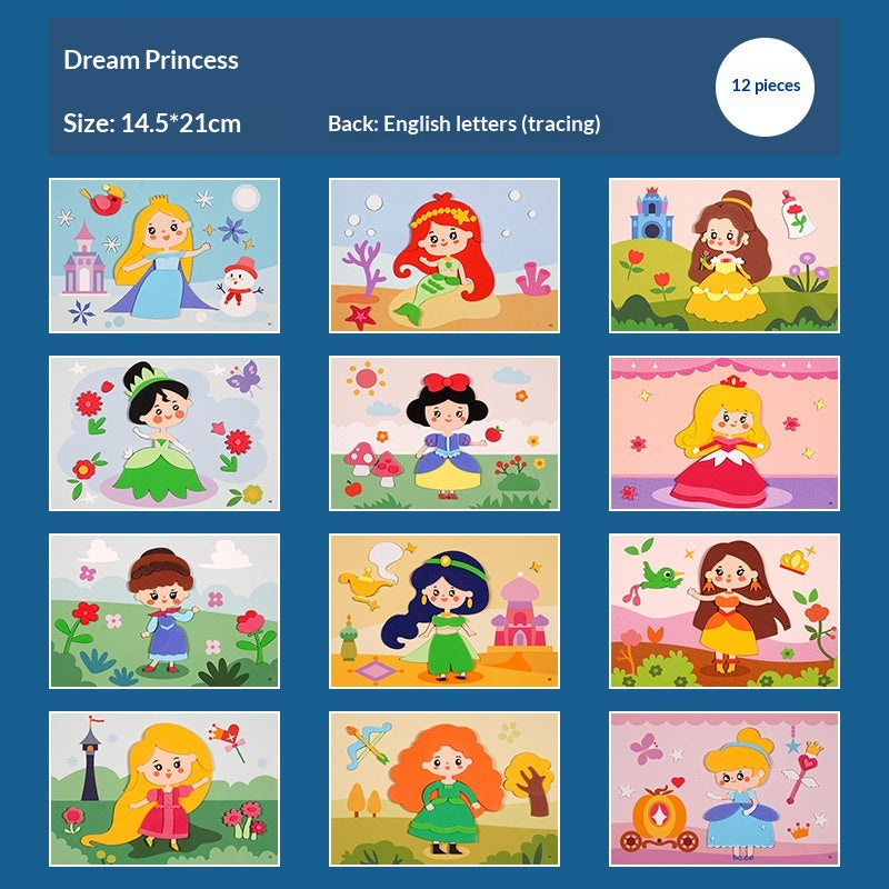 Stickers Maternelle Petit Cadeau 3D Bricolage Jouet éducatif