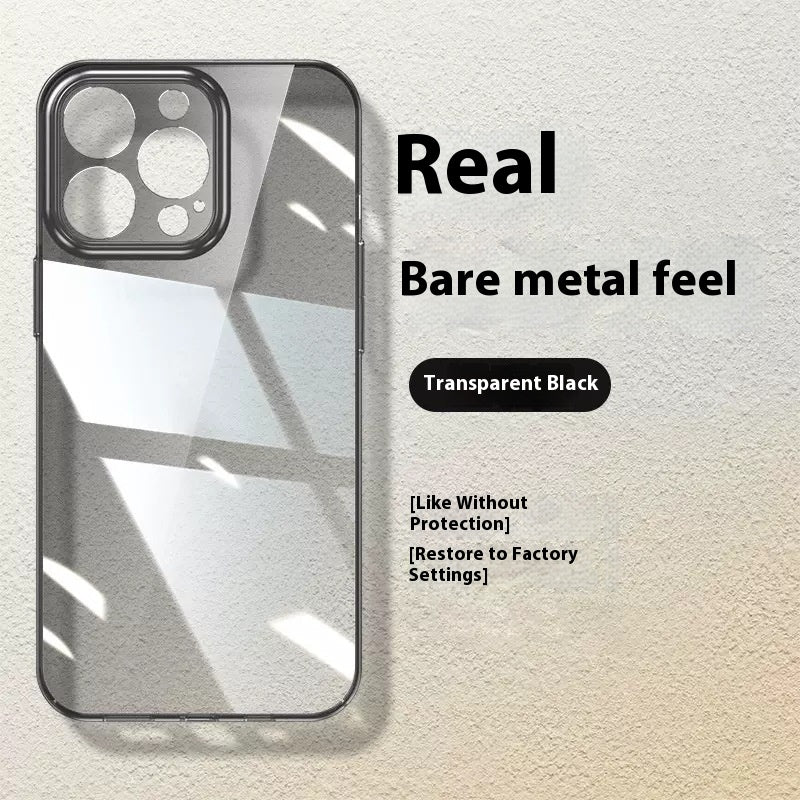 All-inclusive Lens Simple Protective Cover 13 Case de téléphone non jaune transparent sur glace