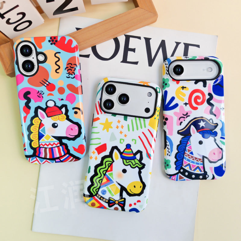Caricature créative Étui de téléphone en silicone