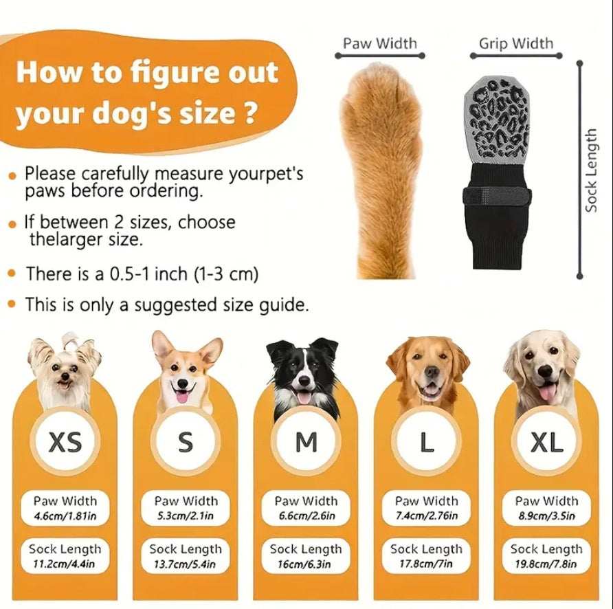 Chaussettes pour animaux imperméables et antidérapantes pour chiens