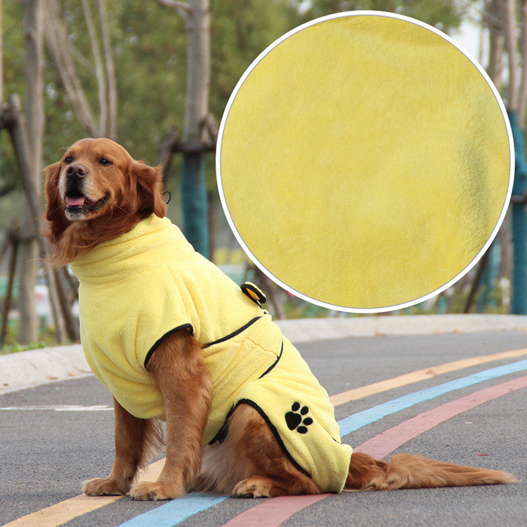 Pyjamas doux et absorbant pour animaux de compagnie brodés peignoirs Pyjamas de Corail