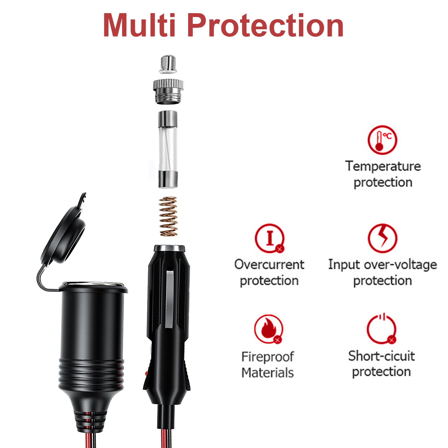 Câble d'extension d'alimentation USB 4 M voiture allume-cigarette USB